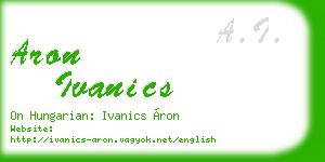 aron ivanics business card